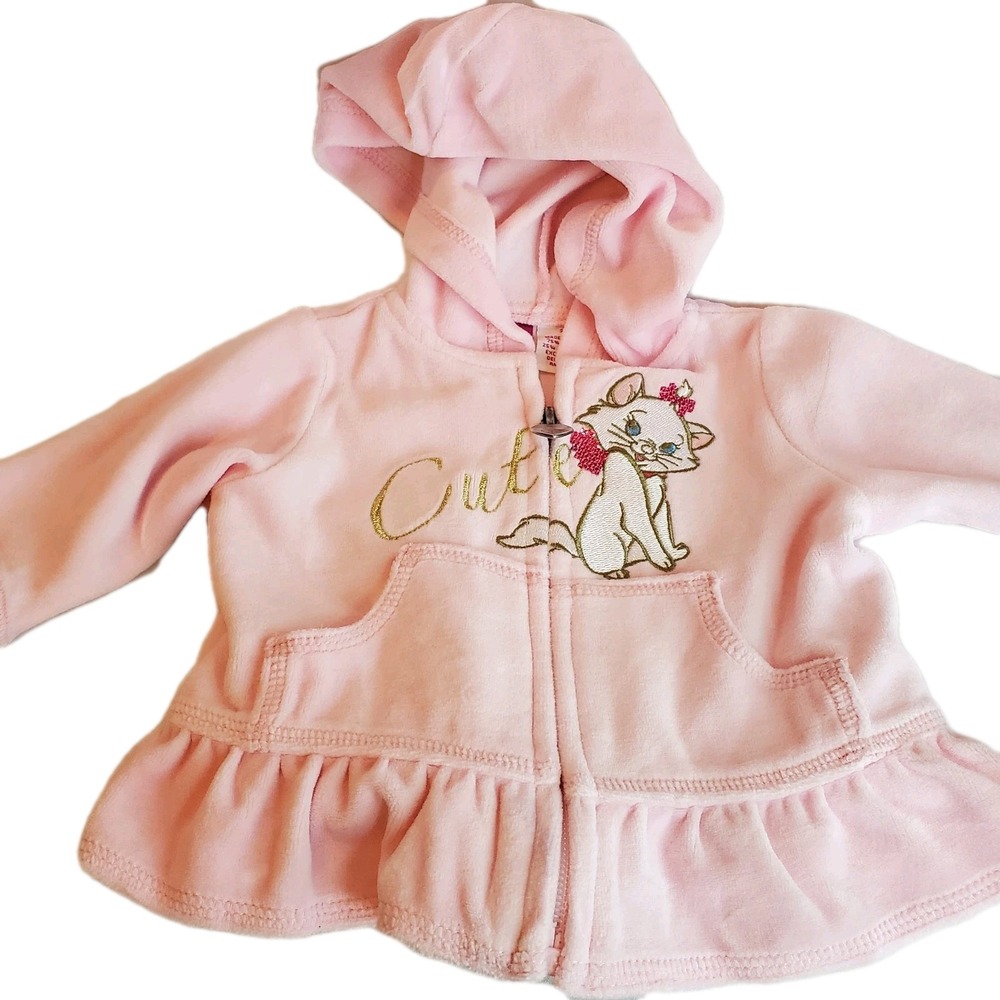 Vintage Pink Aristocrats Marie Embroidered 3 Month Jacket Disney